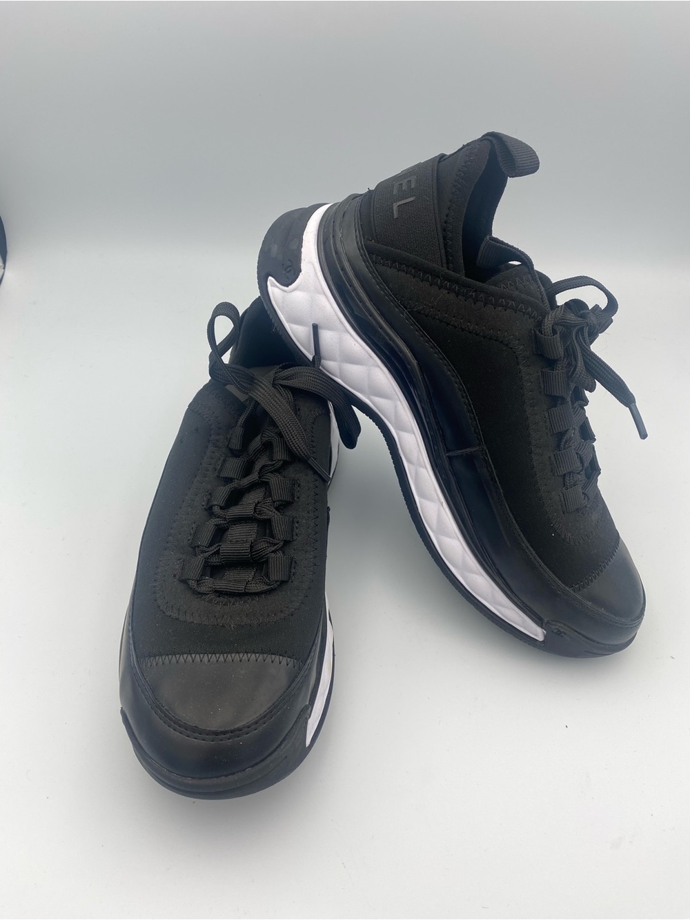 CHANEL Black and White Women's Sneakers